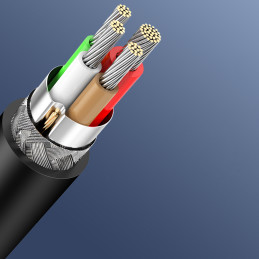 
USB-C laidas įkrovimui ir duomenų perdavimui 3A 3m juodas
