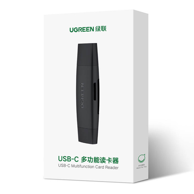 Adapteris 2 USB-A ir USB-C kištukai, SD ir micro SD kortelių skaitytuvas, juodas
