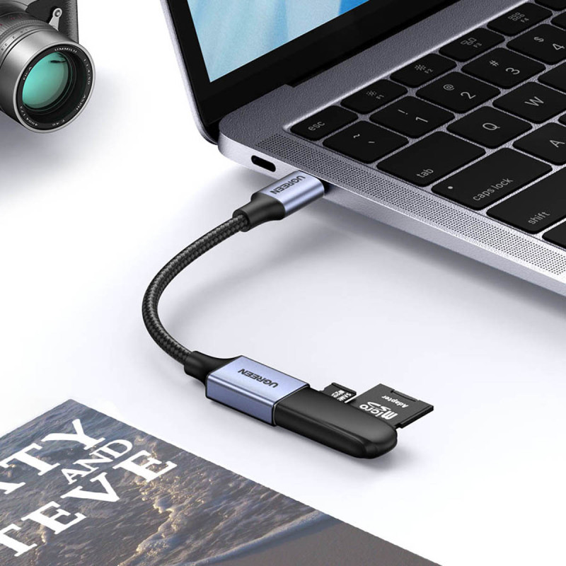 USB-C į USB-A 5Gb/ s laido adapteris 15cm juodas