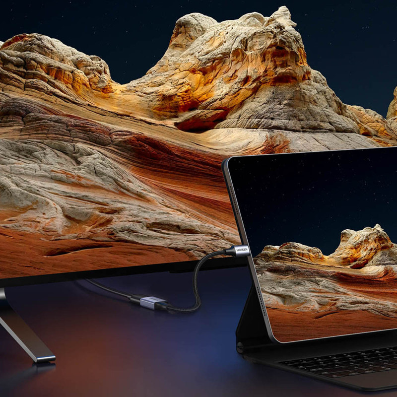 USB-C į USB-A 5Gb/ s laido adapteris 15cm juodas