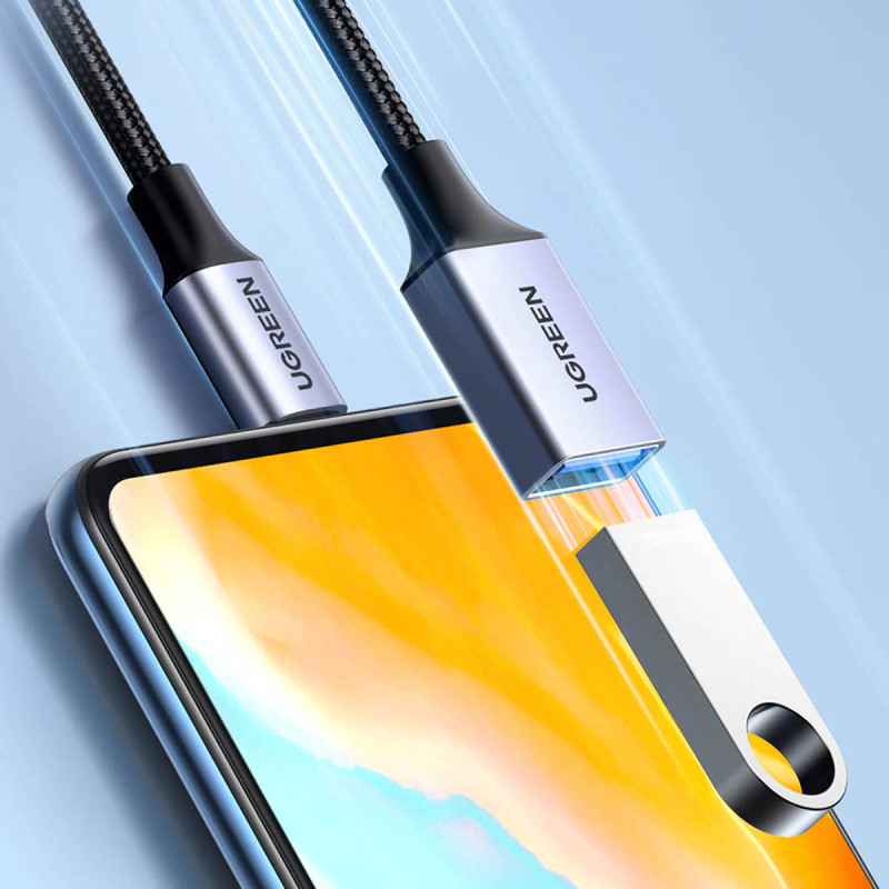 USB-C į USB-A 5Gb/ s laido adapteris 15cm juodas