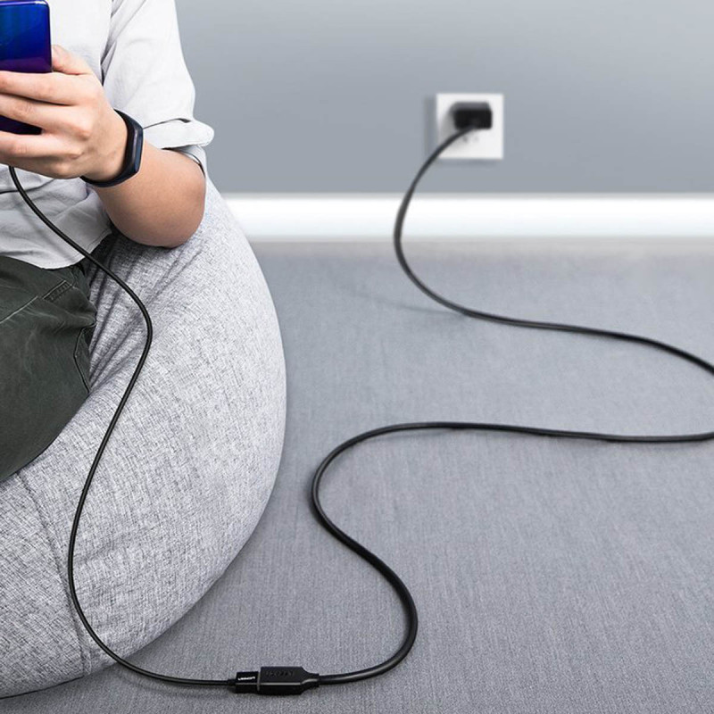 USB-A 3.0 5Gb/ s ilgintuvo adapteris 0.5m juodas