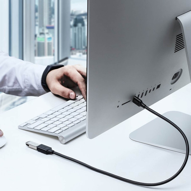 USB-A 3.0 5Gb/ s ilgintuvo adapteris 0.5m juodas