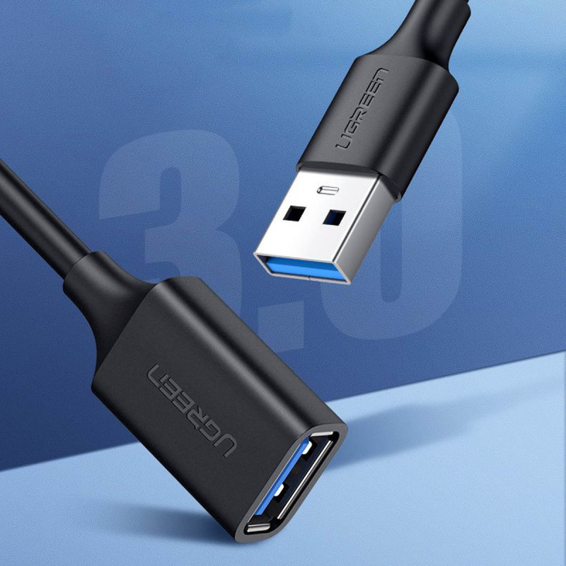 USB-A 3.0 5Gb/ s ilgintuvo adapteris 0.5m juodas