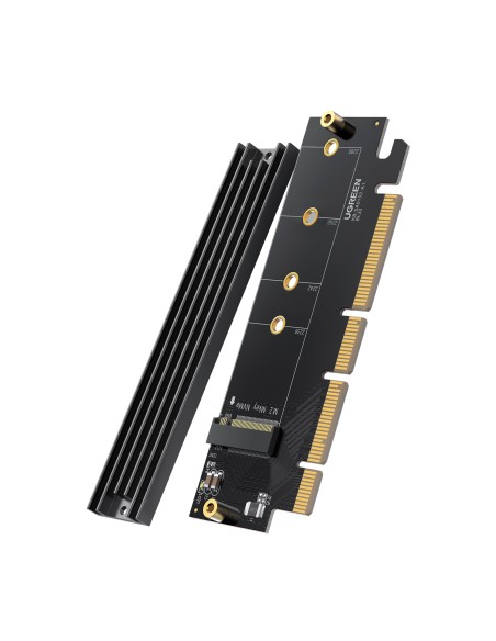 
PCIe 4.0 x16 į M.2 NVMe M-Key adapterio išplėtimo plokštė juoda
