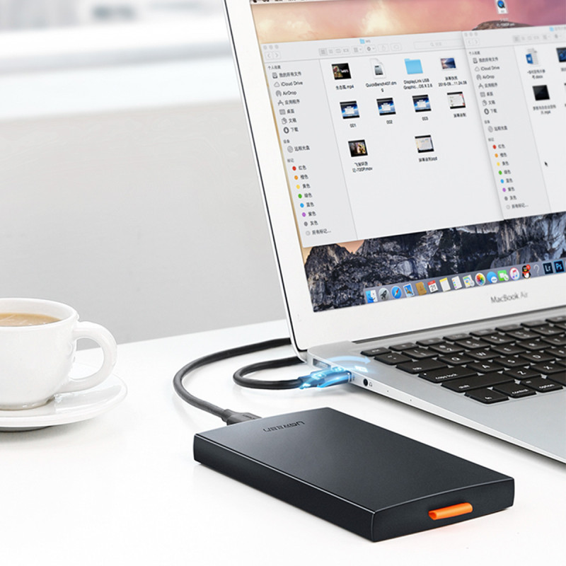 SSD HDD 2.5& 39 & 39 USB 3.0 SATA kietojo disko korpusas, juodas