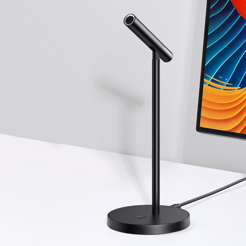 Stalinis mikrofonas nešiojamam kompiuteriui USB Type C juodas