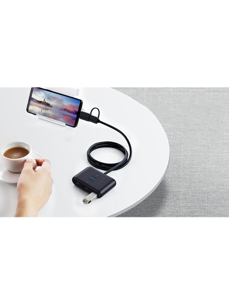 4in1 HUB adapterio skirstytuvas USB-A/ C į 4x USB 3.0 5Gb/ s 1m juodas
 
4in1 HUB adapterio skirstytuvas USB-A/ C į 4x USB 3.0 5Gb/ s 1m juodas