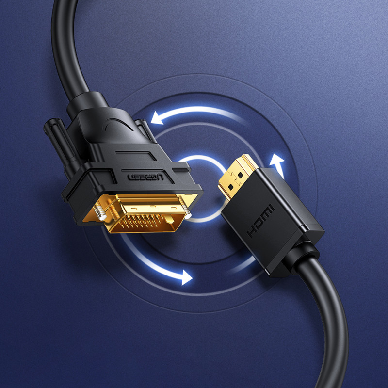 Dvikryptis HDMI - DVI kabelis 2m juodas