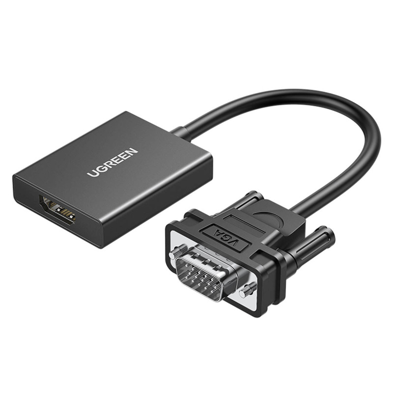 
VGA į HDMI adapteris, 15 cm, juodas
