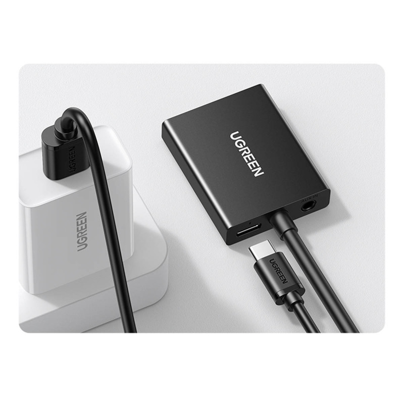 VGA į HDMI adapteris, 15 cm, juodas