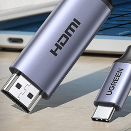 
USB-C – HDMI 2.1 8K 60Hz adapterio laidas, 1,5 m pilkas
