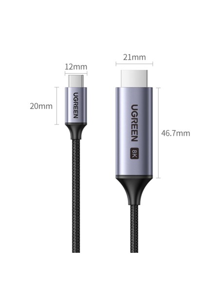 USB-C – HDMI 2.1 8K 60Hz adapterio laidas, 1,5 m pilkas
 
USB-C – HDMI 2.1 8K 60Hz adapterio laidas, 1,5 m pilkas