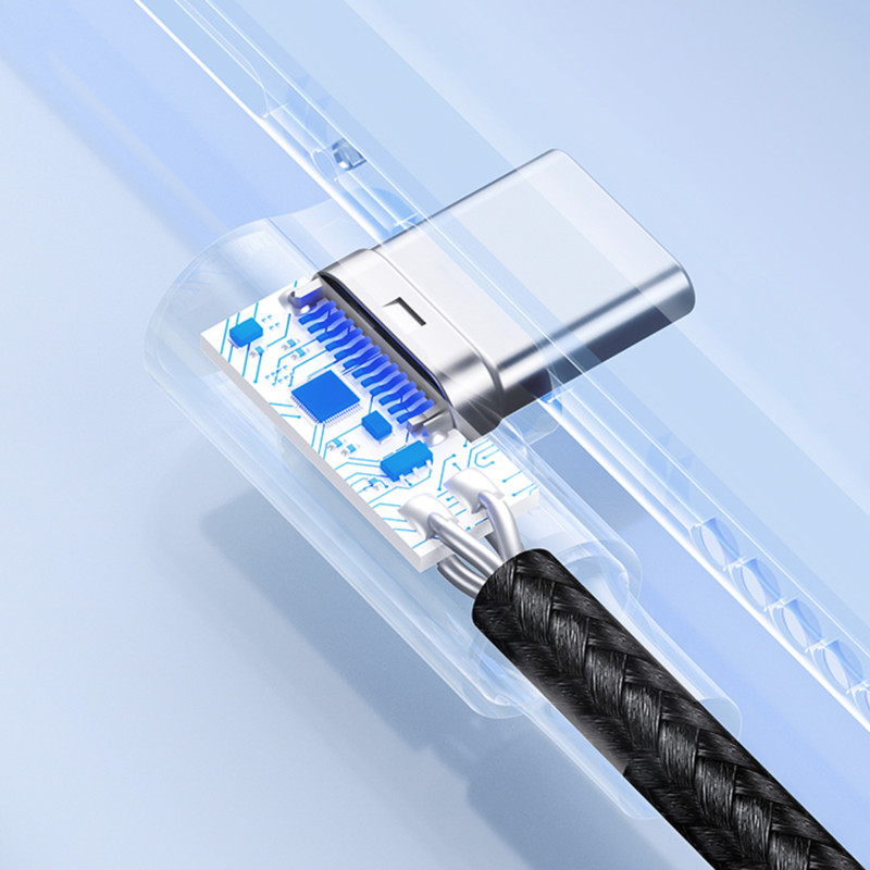 Kampinis USB-C - USB 2.0 laidas 480Mb/ s 3A 3m juodas