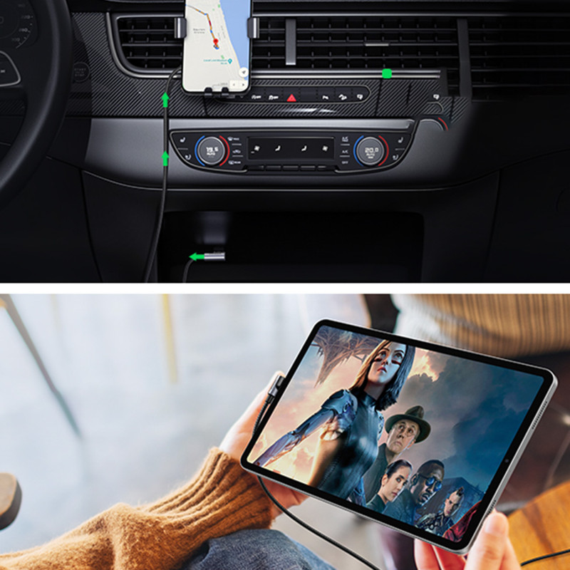 Kampinis USB-C - USB 2.0 laidas 480Mb/ s 3A 3m juodas