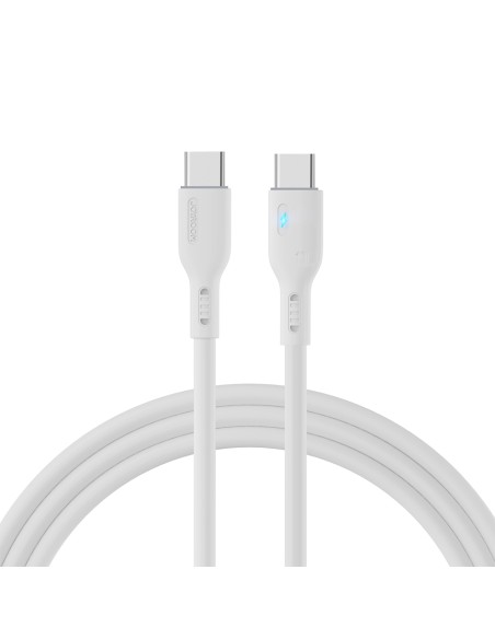 
USB-C laidas su LED 100W, 2m, baltas
