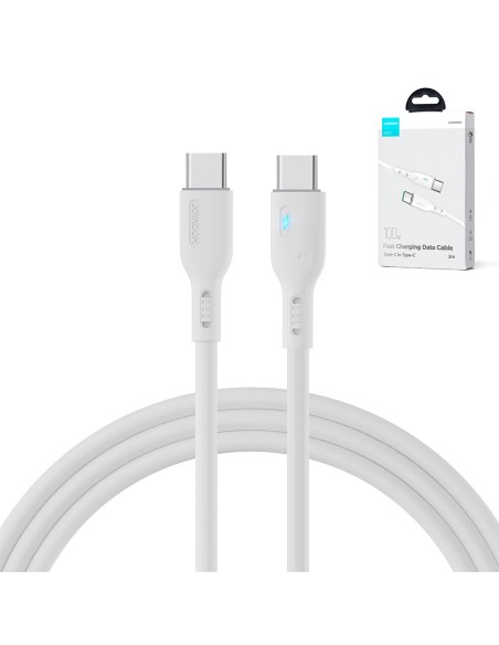 
USB-C laidas su LED 100W, 2m, baltas
