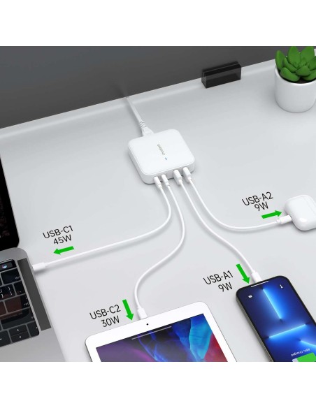 Galingas GaN 100W sieninis įkroviklis 2x USB-A 2x USB-C baltas
 
Galingas GaN 100W sieninis įkroviklis 2x USB-A 2x USB-C baltas