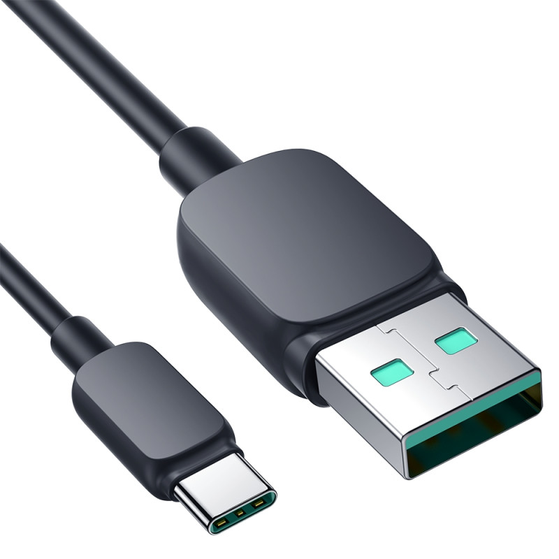 USB laidas – USB-C 3A 1,2m juodas