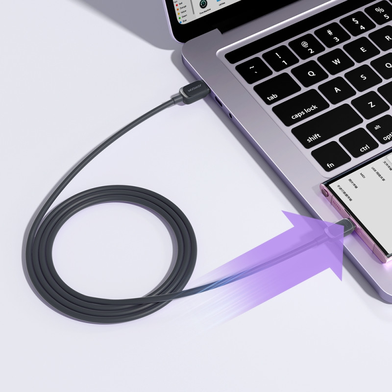 USB laidas – USB-C 3A 1,2m juodas