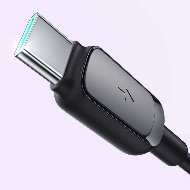 USB laidas – USB-C 3A 1,2m juodas
