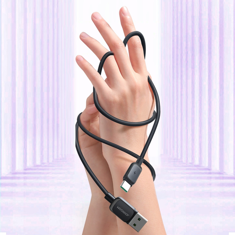 USB laidas – USB-C 3A 1,2m juodas