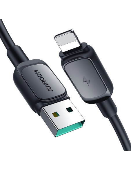 
Kabelis iPhone Lightning - USB 2.4A 1.2m juodas
