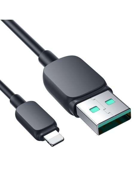 
Kabelis iPhone Lightning - USB 2.4A 1.2m juodas
