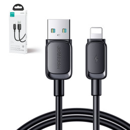 
Kabelis iPhone Lightning - USB 2.4A 1.2m juodas
