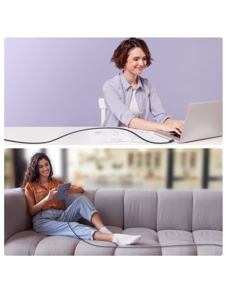 
Kabelis iPhone Lightning - USB 2.4A 1.2m juodas
