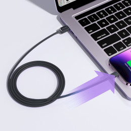 
Kabelis iPhone Lightning - USB 2.4A 1.2m juodas
