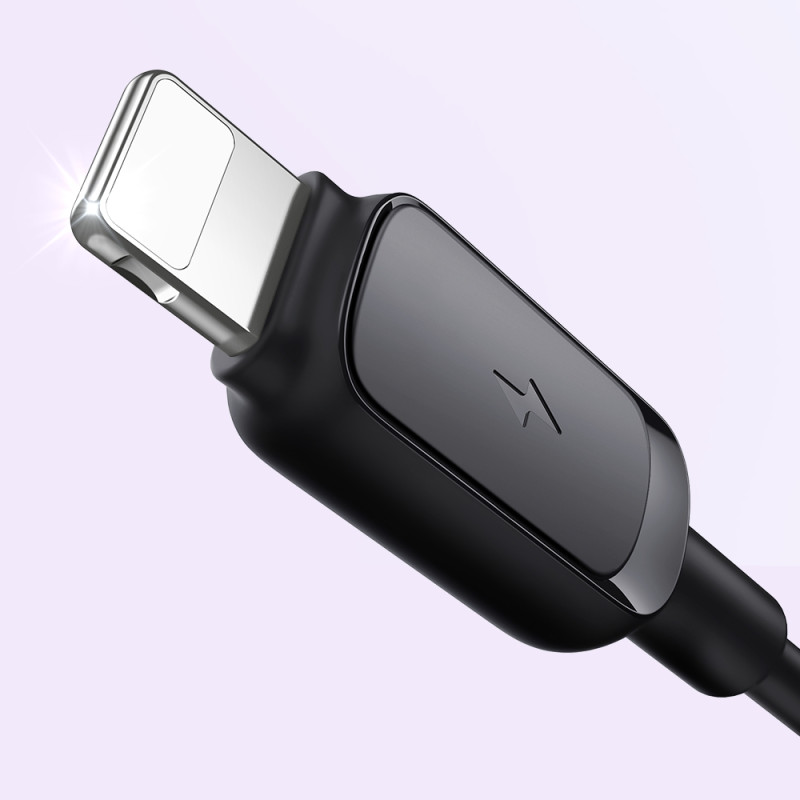 
Kabelis iPhone Lightning - USB 2.4A 1.2m juodas
