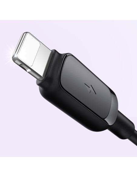 
Kabelis iPhone Lightning - USB 2.4A 1.2m juodas
