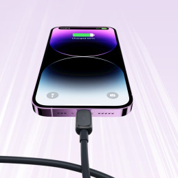 
Kabelis iPhone Lightning - USB 2.4A 1.2m juodas
