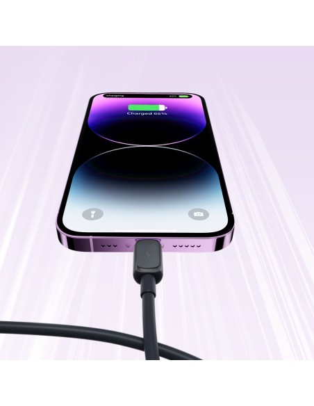 
Kabelis iPhone Lightning - USB 2.4A 1.2m juodas
