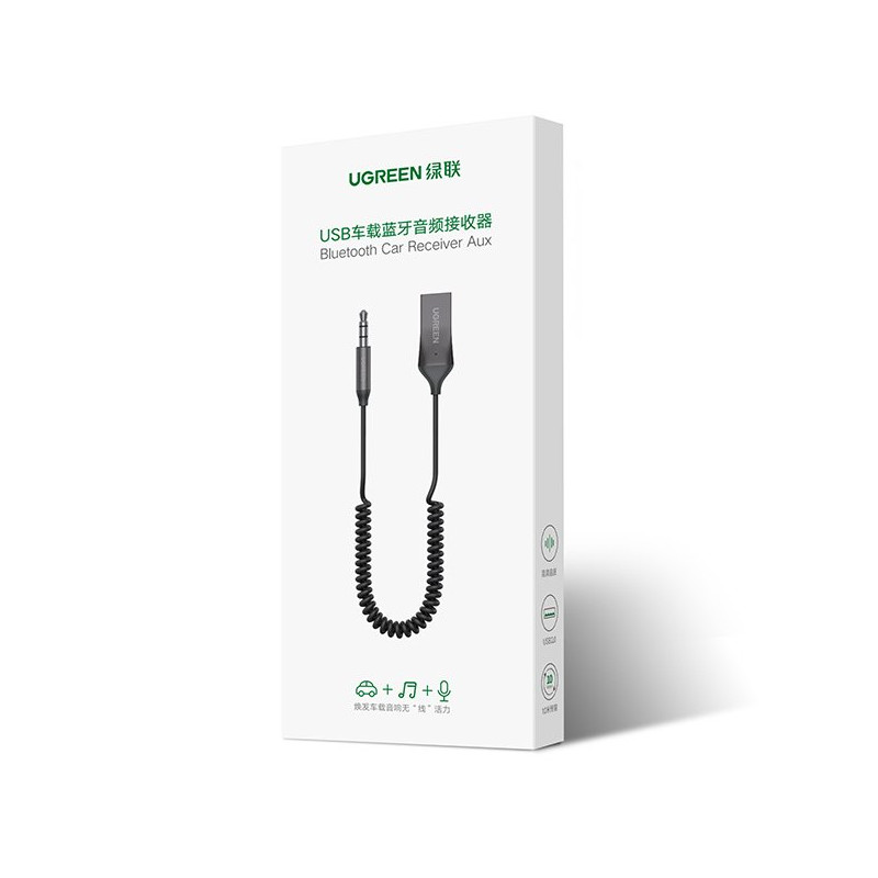 Garso imtuvas Bluetooth 5.3 garso adapteris, USB AUX lizdo laidas, juodas