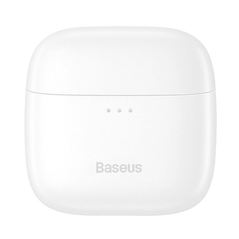 Belaidės Bluetooth 5.0 TWS į ausis įdedamos ausinės, atsparios vandeniui IPX5 E8 baltos spalvos