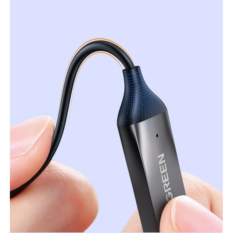 Garso imtuvas Bluetooth 5.3 garso adapteris, USB AUX lizdo laidas, juodas