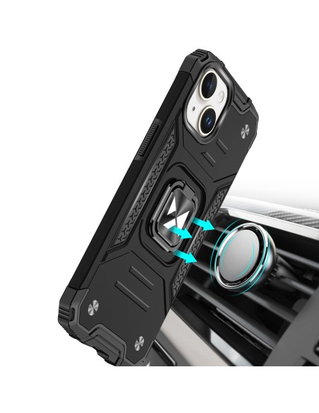 
Šarvuotas dėklas su pirštų laikikliu iPhone 15 Plus Ring Armor, raudonas
