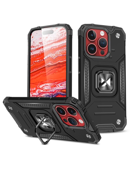 Šarvuotas dėklas su pirštų laikikliu iPhone 15 Pro Ring Armor, juodas
 
Šarvuotas dėklas su pirštų laikikliu iPhone 15 Pro Ring Armor, juodas