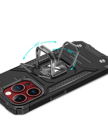 Šarvuotas dėklas su pirštų laikikliu iPhone 15 Pro Ring Armor, juodas
 
Šarvuotas dėklas su pirštų laikikliu iPhone 15 Pro Ring Armor, juodas