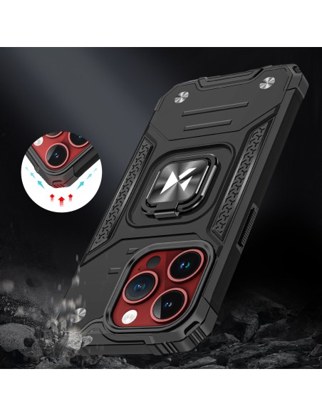 Šarvuotas dėklas su pirštų laikikliu iPhone 15 Pro Ring Armor, juodas
 
Šarvuotas dėklas su pirštų laikikliu iPhone 15 Pro Ring Armor, juodas