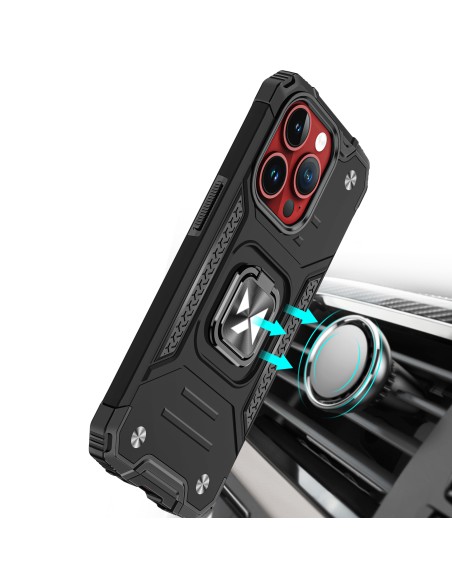 Raudonas šarvuotas dėklas su pirštų laikikliu iPhone 15 Pro Ring Armor
 
Raudonas šarvuotas dėklas su pirštų laikikliu iPhone 15 Pro Ring Armor