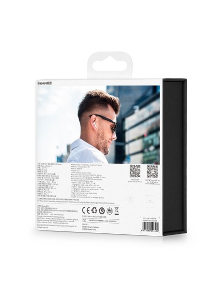 Belaidės Bluetooth 5.0 TWS į ausis įdedamos ausinės, atsparios vandeniui IPX5 E8 baltos spalvos Belaidės Bluetooth 5.0 TWS į ausis įdedamos ausinės, atsparios vandeniui IPX5 E8 baltos spalvos