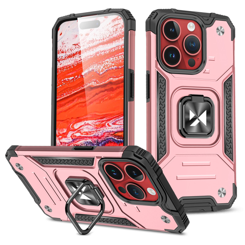 Šarvuotas dėklas su pirštų laikikliu iPhone 15 Pro Max Ring Armor, rožinis auksas
Šarvuotas dėklas su pirštų laikikliu iPhone 15 Pro Max Ring Armor, rožinis auksas