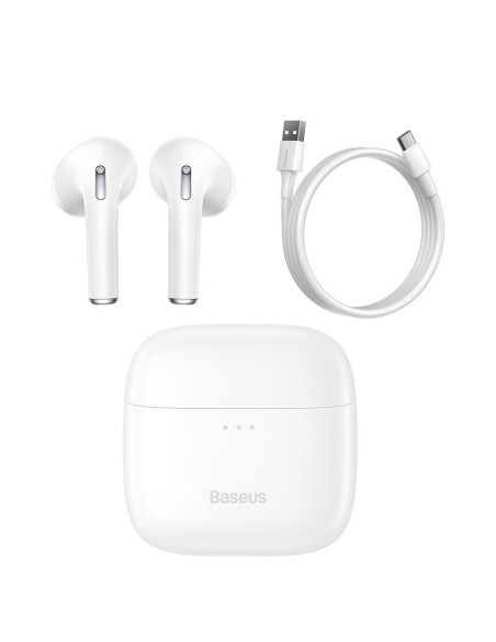 Belaidės Bluetooth 5.0 TWS į ausis įdedamos ausinės, atsparios vandeniui IPX5 E8 baltos spalvos Belaidės Bluetooth 5.0 TWS į ausis įdedamos ausinės, atsparios vandeniui IPX5 E8 baltos spalvos