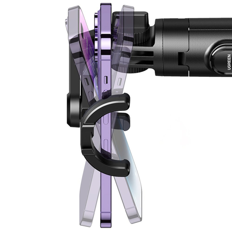 
Selfie lazda, teleskopinė telefono lazda su stovu ir Bluetooth nuotolinio valdymo pulteliu, 1,5 m, juoda
