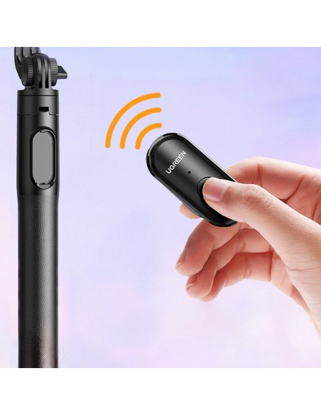 
Selfie lazda, teleskopinė telefono lazda su stovu ir Bluetooth nuotolinio valdymo pulteliu, 1,5 m, juoda
