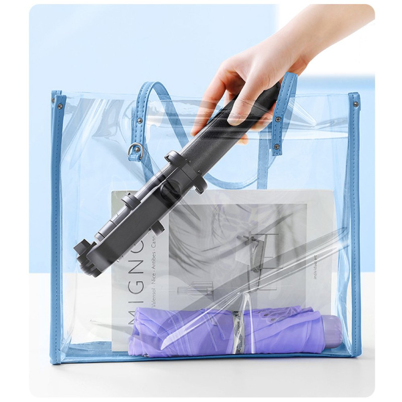 
Selfie lazda, teleskopinė telefono lazda su stovu ir Bluetooth nuotolinio valdymo pulteliu, 1,5 m, juoda
