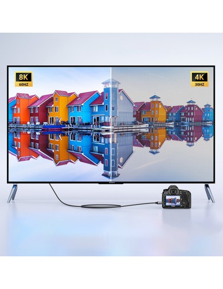 Mini HDMI – HDMI 8K adapterio laidas, 2m, pilkas
 
Mini HDMI – HDMI 8K adapterio laidas, 2m, pilkas